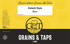 Grains & Taps Kolsch Style May 2022