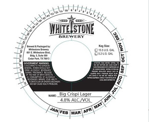 Whitestone Brewery Big Crispi Lager May 2022