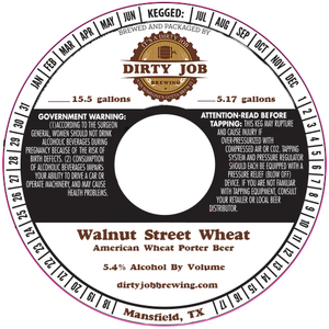 Walnut Street Wheat American Wheat Porter Beer May 2022