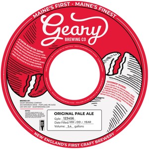 Geary Brewing Co Original Pale Ale May 2022