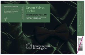 Commonwealth Brewing Co Green Velvet Jacket May 2022
