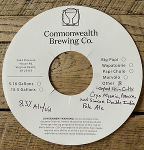 Commonwealth Brewing Co Leopard Skin Culty May 2022
