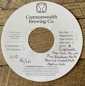 Commonwealth Brewing Co Purppsmoke May 2022