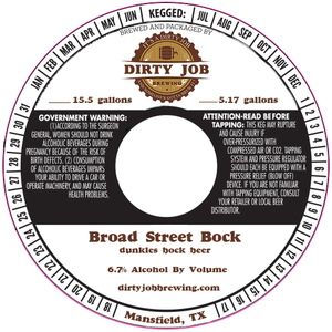 Broad Street Bock Dunkles Bock Beer May 2022