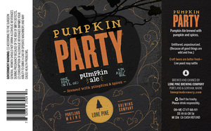 Lone Pine Brewing Company Pumpkin Party May 2022