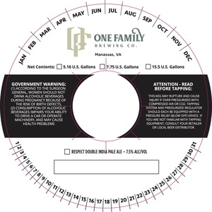 One Family Brewing Respect May 2022