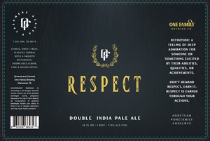 One Family Brewing Respect