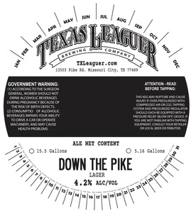 Texas Leaguer Brewing Company Down The Pike Lager May 2022