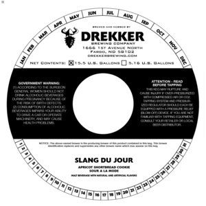 Drekker Brewing Company Slang Du Jour Apricot Shortbread Cookie May 2022