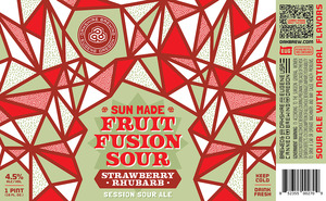 Oakshire Brewing Sun Made Fruit Fusion Sour Strawberry Rhubarb