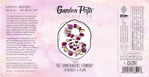 Garden Path Fermentation The Spontaneous Ferment: Tayberries & Plums May 2022