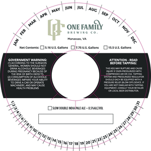 One Family Brewing Go Slow May 2022