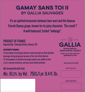 Gamay Sans Toi By Gallia Sauvages May 2022