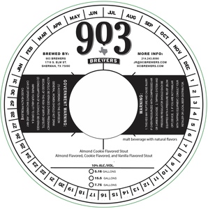 903 Brewers Almond Cookie Flavored Stout June 2022