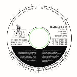 Humble Forager Brewing Company Coastal Sunset Version 6