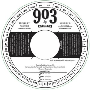 903 Brewers Banana Pudding Cream Ale June 2022