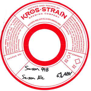 Kros Strain Brewing Saison 998 June 2022