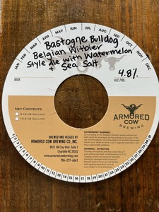 Armored Cow Brewing Co Bastogne Bulldog Belgian Witbier Style Ale With Watermelon And Sea Salt