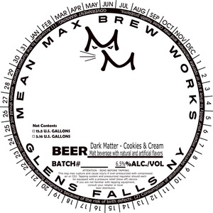 Mean Max Brew Works Dark Matter - Cookies & Cream June 2022