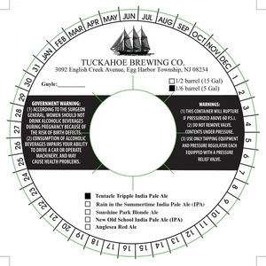 Tuckahoe Brewing Co. Tentacle Tripple India Pale Ale June 2022