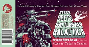 Martin House Brewing Company Beers Beets Battlestar Galactica August 2022