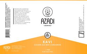 Azadi Brewing Kavi Golden Ale September 2022