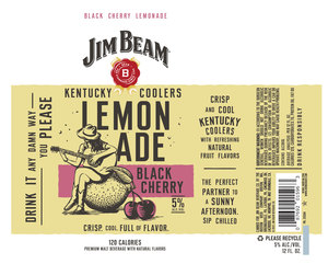 Jim Beam Kentucky Coolers Black Cherry Lemonade September 2022