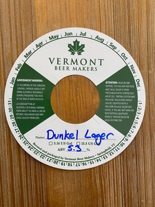 Vermont Beer Makers Dunkel Lager August 2022