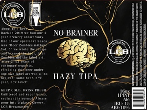 No Brainer Hazy Triple IPA August 2022