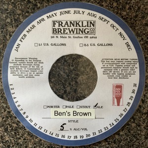 Franklin Brewing Co Ben's Brown August 2022