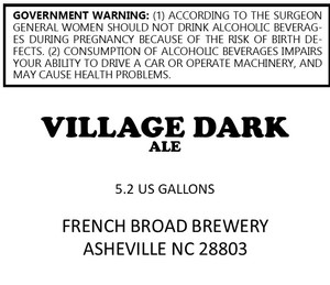 French Broad Brewery Village Dark August 2022