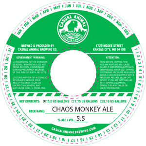 Casual Animal Brewing Co Chaos Monkey