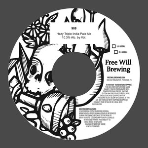 Free Will Brewing 988 September 2022