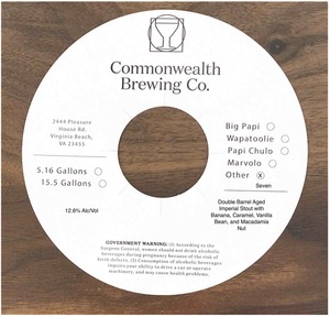 Commonwealth Brewing Co Seven August 2022