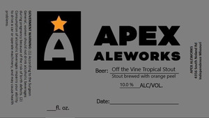 Apex Aleworks Off The Vine Tropical Stout September 2022