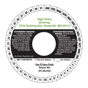 Fee Fi Faux Funk Saison Ale September 2022