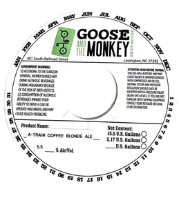 Goose And The Monkey Brewhouse A-train Coffee Blonde Ale