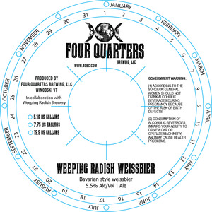Four Quarters Brewing, LLC Weeping Radish Weissbier