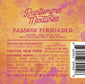 Pantomime Mixtures Passion Persuaded