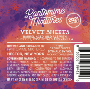 Pantomime Mixtures Velvet Sheets September 2022