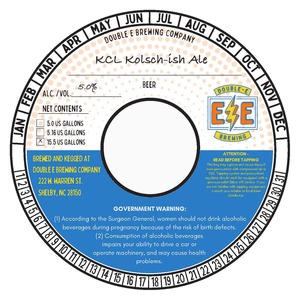 Double E Brewing Company Kcl Kolsch-ish Ale January 2023