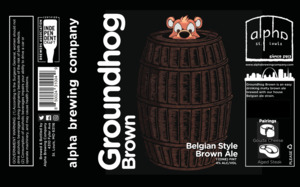 Alpha Brewing Co. Groundhog Brown Ale January 2023