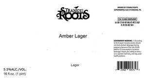 Strange Roots Amber Lager January 2023