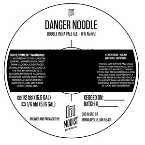 Modist Brewing Danger Noodle January 2023