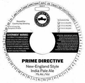 Country Boy Brewing Prime Directive