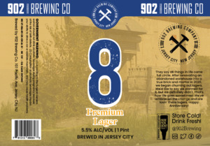 902 Brewing 8 Premium Lager January 2023