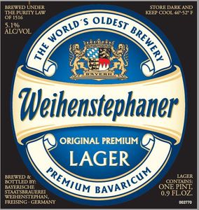 Weihenstephaner Original Premium Lager January 2023