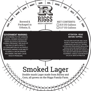 Riggs Beer Company Smoked Lager January 2023