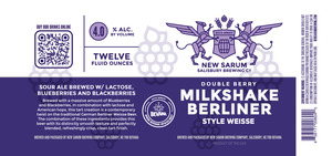 New Sarum Salisbury Brewing Co. Double Berry Milkshake Berliner Style Weisse January 2023