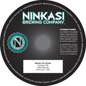 Ninkasi Brewing Company Maiden The Shade IPA January 2023